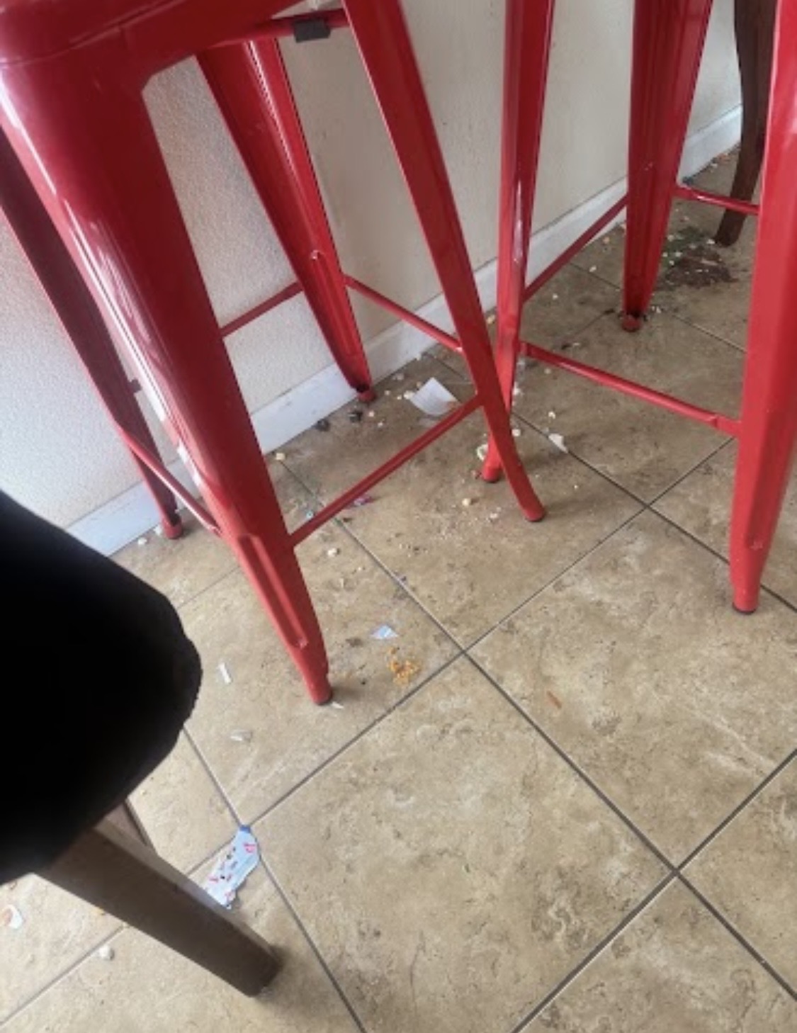 Kitchen floor before cleaning